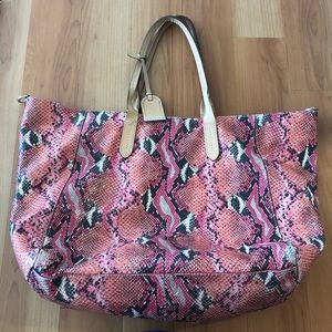 Cole Haan Crosby Snake Ironstone Leather Bag